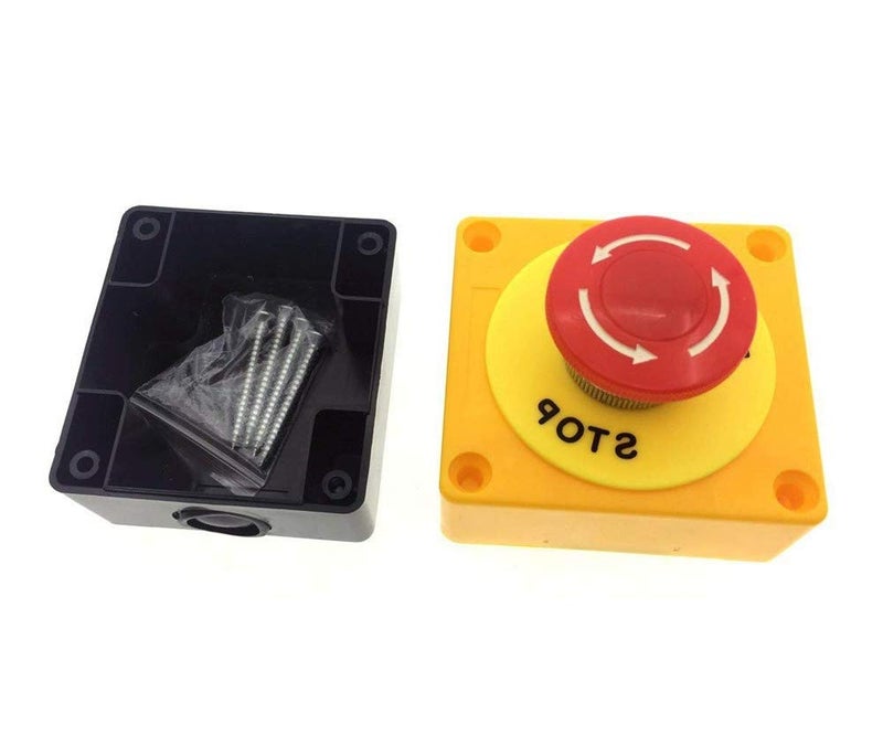 Nxtop Push Button Station, 660V 10A 2 Position 1NO 1NC Momentary Emergency Stop Push Button Switch 40mm Red Mushroom Cap 2PCS - Image 3